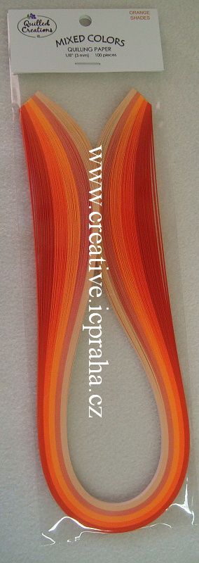 pap.proužky 0.3x44,5cm bal.100ks Mix Orange